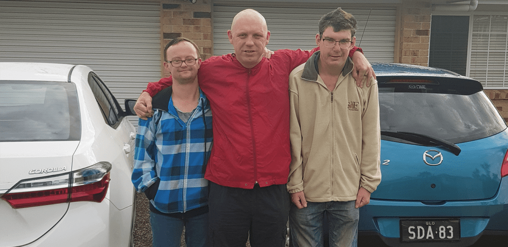 Scott and room mates at Supported Independent Living home